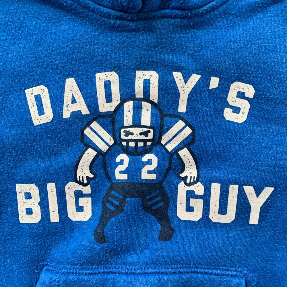 Jumping Beans Blue Daddy's Big Guy Pullover Hoodie 2T - Picture 5 of 7